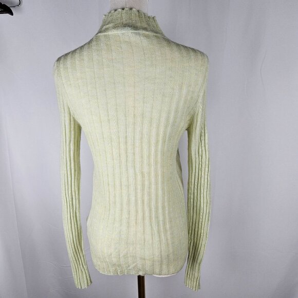 NEW! Madewell Alpaca Blend Mockneck Sweater Heather Jade Slim Fit Soft - Picture 4 of 9